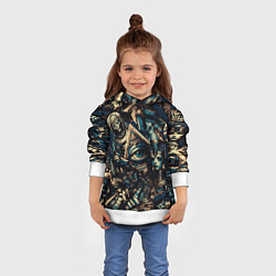 Толстовка-худи детская Фараон Клеопатра Анубис и пирамиды, цвет: 3D-белый — фото 2