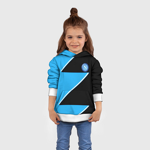 Детская толстовка Napoli fc geometry blue / 3D-Белый – фото 4