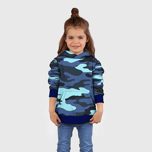 Детская толстовка Камуфляж спецназа / 3D-Синий – фото 4