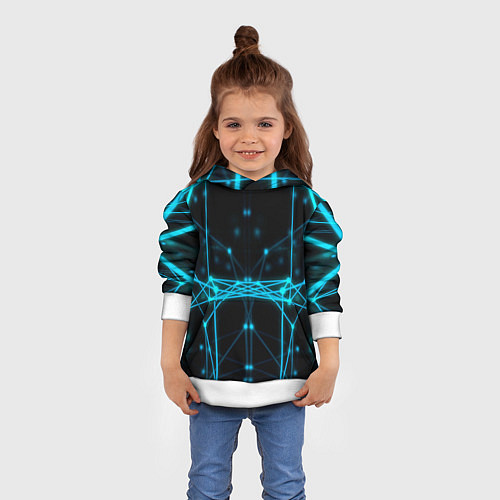 Детская толстовка Синий плексус / 3D-Белый – фото 4