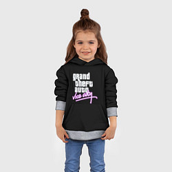 Толстовка-худи детская GTA vice city logo, цвет: 3D-меланж — фото 2
