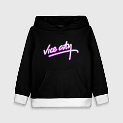 Детская толстовка Vice city logo neon