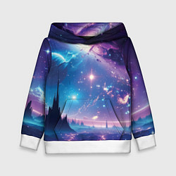 Детская толстовка Звездный город в космосе