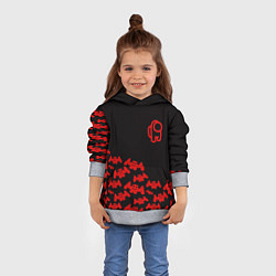 Толстовка-худи детская Маршмеллоу амонг ас, цвет: 3D-меланж — фото 2