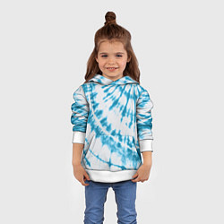 Толстовка-худи детская Тай-дай бело-синий, цвет: 3D-белый — фото 2