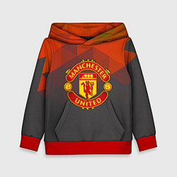 Детская толстовка Манчестер Юнайтед полигональный красный