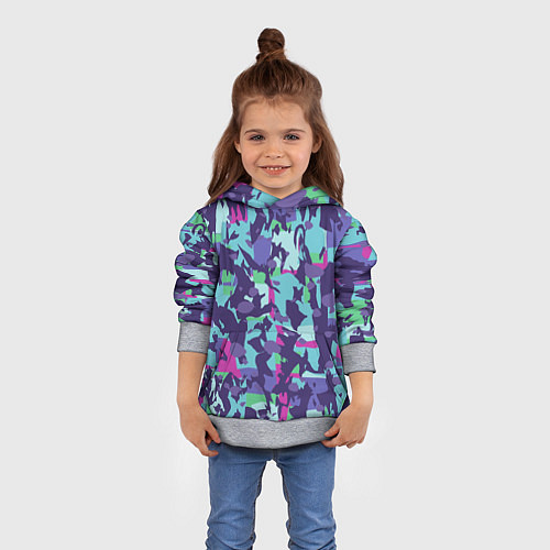 Детская толстовка Абстрактный фон со спортивным узором / 3D-Меланж – фото 4