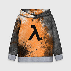 Детская толстовка Half life оранжевые краски