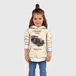 Толстовка-худи детская Классические автомобили LaSalle, цвет: 3D-белый — фото 2