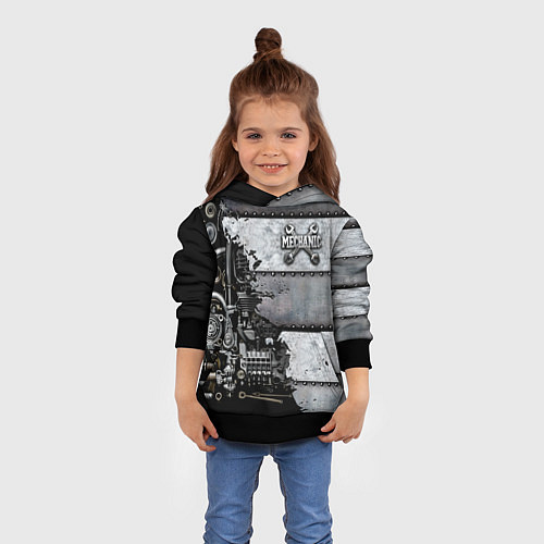 Детская толстовка Mechanic Iron / 3D-Черный – фото 4