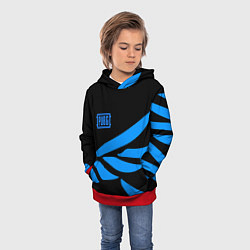 Толстовка-худи детская PUBG крылья, цвет: 3D-красный — фото 2