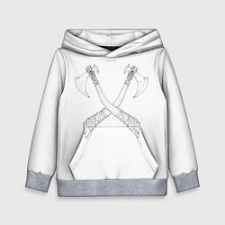 Толстовка-худи детская Топоры, цвет: 3D-меланж