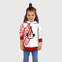 Толстовка-худи детская Assassins Creed wild, цвет: 3D-красный — фото 2