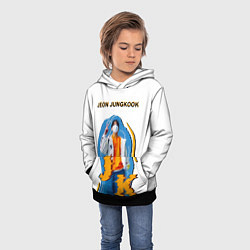 Толстовка-худи детская BTS Jeon Jungkook, цвет: 3D-черный — фото 2