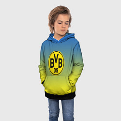 Толстовка-худи детская Borussia gradient, цвет: 3D-черный — фото 2