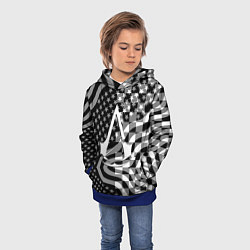 Толстовка-худи детская Assassins Creed logo game usa, цвет: 3D-синий — фото 2
