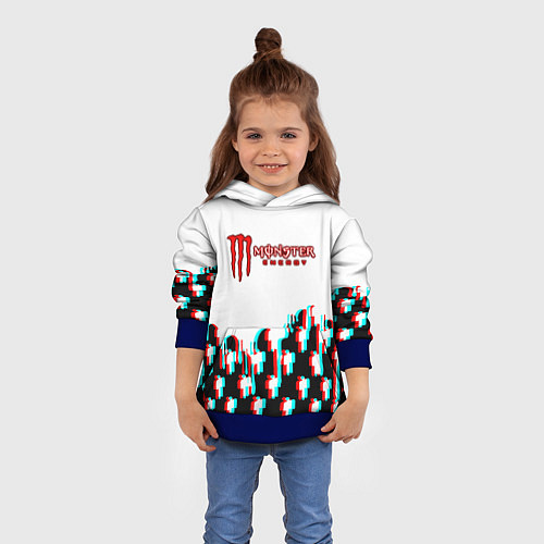 Детская толстовка Billie Eilish x Monster energy / 3D-Синий – фото 4