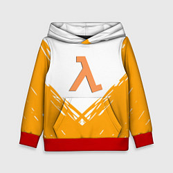 Толстовка-худи детская Half life текстура, цвет: 3D-красный