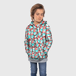 Толстовка-худи детская Nirvana smile glitch, цвет: 3D-меланж — фото 2