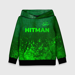 Детская толстовка Hitman - green gradient посередине