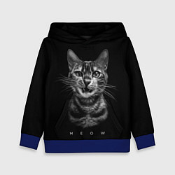 Детская толстовка Cat meow black and white - big picture