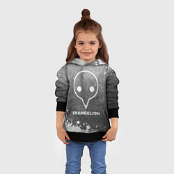 Толстовка-худи детская Evangelion - grey gradient, цвет: 3D-черный — фото 2