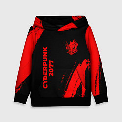 Детская толстовка Cyberpunk 2077 - red gradient вертикально