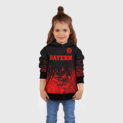 Толстовка-худи детская Bayern - red gradient посередине, цвет: 3D-черный — фото 2