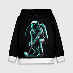 Детская толстовка Космонавт играет в гольф