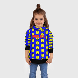 Толстовка-худи детская Roblox pattern mobile, цвет: 3D-черный — фото 2