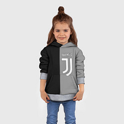 Толстовка-худи детская Ювентус геометрия, цвет: 3D-меланж — фото 2