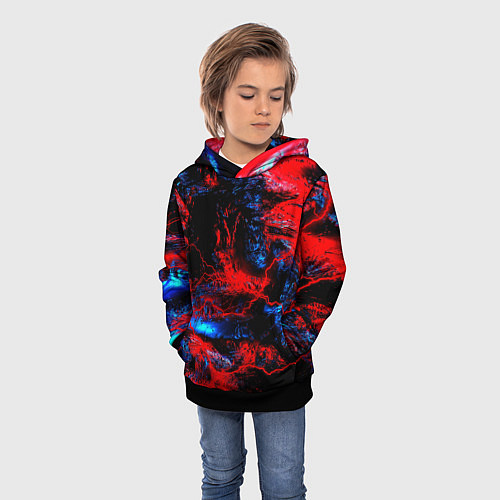 Детская толстовка Космические краски шторм / 3D-Черный – фото 3
