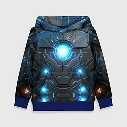 Толстовка-худи детская Лунный спасатель, цвет: 3D-синий