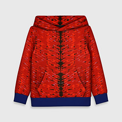 Детская толстовка Чёрная вертикальная полоса на красном фоне