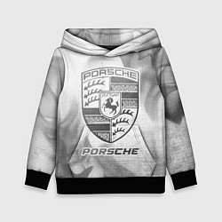 Толстовка-худи детская Porsche - white gradient, цвет: 3D-черный