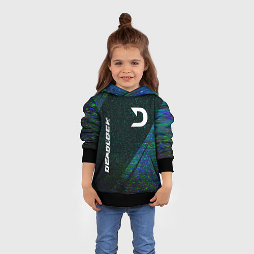 Детская толстовка Deadlock glitch blue / 3D-Черный – фото 4