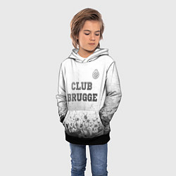Толстовка-худи детская Club Brugge - white gradient посередине, цвет: 3D-черный — фото 2