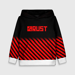 Толстовка-худи детская RUST geometry, цвет: 3D-белый