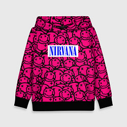 Детская толстовка Nirvana pink logo