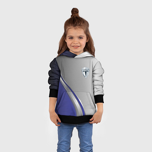 Детская толстовка Tesla abstraction auto / 3D-Черный – фото 4