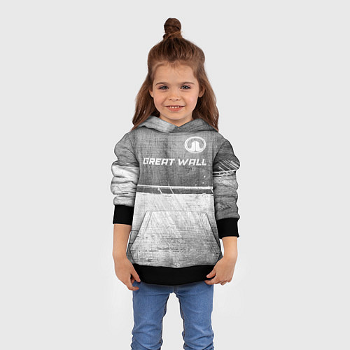 Детская толстовка Great Wall - grey gradient посередине / 3D-Черный – фото 4