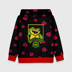 Детская толстовка Боевые жабы паттерн