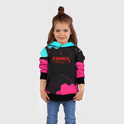 Толстовка-худи детская Comix zone hexagon, цвет: 3D-черный — фото 2
