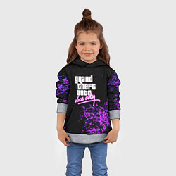 Толстовка-худи детская Неоновые краски вайссити, цвет: 3D-меланж — фото 2