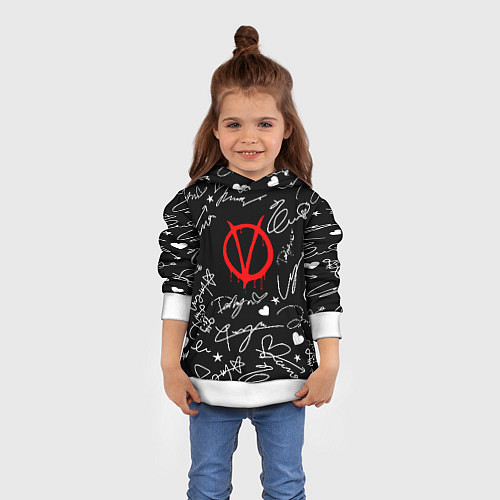 Детская толстовка Vendeta bend / 3D-Белый – фото 4