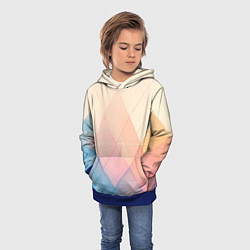 Толстовка-худи детская Abstract art - triangle, цвет: 3D-синий — фото 2