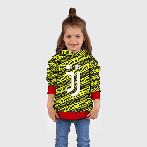 Детская толстовка Juventus pattern fc / 3D-Красный – фото 4