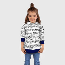 Толстовка-худи детская Doom надписи, цвет: 3D-синий — фото 2