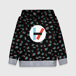 Толстовка-худи детская Twenty one pilots glitch, цвет: 3D-меланж