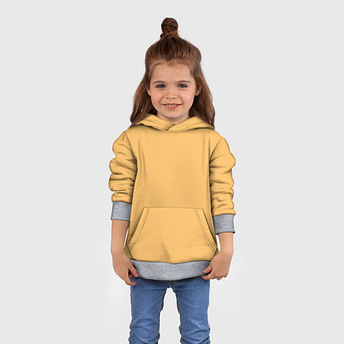 Детская толстовка Эмоция радости - желтый / 3D-Меланж – фото 4